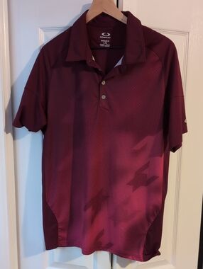 Oakley Maroon Gradient Performance Polo